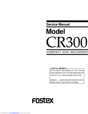 Fostex CR300 Service Manual