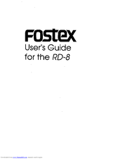 Fostex RD-8 User Manual