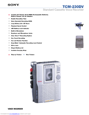 Sony TCM-230DV Specifications