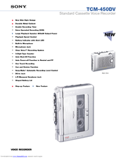Sony TCM-450DV Specifications