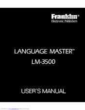 Franklin Language Master LM-3500 User Manual