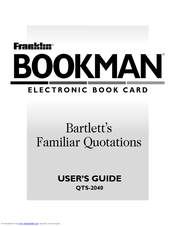 Franklin BOOKMAN QTS-2040 User Manual