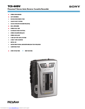 Sony Pressman TCS-60DV Specifications
