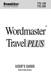 Franklin Wordmaster Travel Plus TTQ-106 User Manual