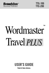 Franklin Wordmaster Travel Plus TTQ-206 User Manual