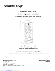 Franklin Chef FCW100 Use And Care Manual