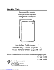 Franklin Chef FT-386 Series Use And Care Manual