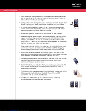 Sony NWZE438FBLK - Walkman 8 GB Digital Player Specifications