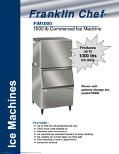 Franklin Chef FIM1000 Specifications