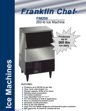 Franklin Chef FIM200 Specifications