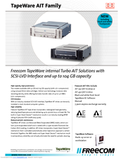 Freecom FC TapeWare AIT-250i FC Specifications