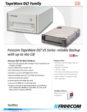 Freecom DLT-VS-160 Specifications