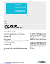 Freecom USB Card Specifications