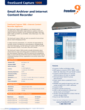 Freedom9 freeGuard Capture 1000 Specifications
