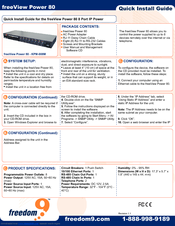 Freedom9 freeView Power 80 Quick Install Manual