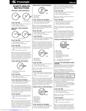 Freestyle QUARTZ ANALOG Instructions Manual