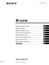 Sony M-Crew PCLK-MN10A Operating Instructions Manual