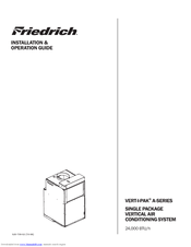 Friedrich Vert-I-Pak VEA24 Series Installation & Operation Manual