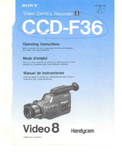 Sony CCD-F36  / Manual de instrucciones / Mode d’emploi Operating Instructions Manual