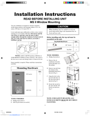 Frigidaire FAA087P7A4 Installation Instructions