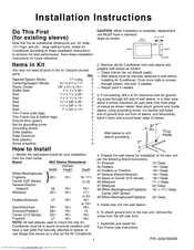 Frigidaire FAH14EQ2T4 Installation Instructions Manual
