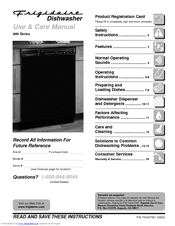 Frigidaire FDBL955BS0 Use And Care Manual