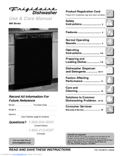 Frigidaire FDBS956CC0 Use And Care Manual