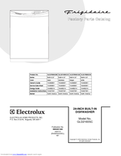 Frigidaire GLD2160SC Factory Parts Catalog