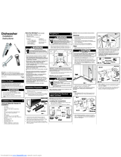 Frigidaire GLD2250RDC - Gallery Series 24 Inch Dishwasher Installation Instructions