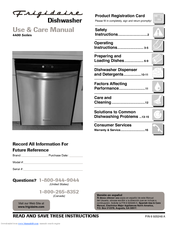 frigidaire electrolux professional series dishwasher manual