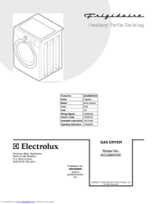 Frigidaire AGQB6000E Factory Parts Catalog