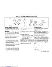 Frigidaire FEQ1442CES0 Operating Instructions Manual