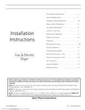 Frigidaire FEQ1442CES0 Installation Instructions Manual