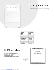 Frigidaire GLER341CE Factory Parts Catalog
