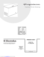 Frigidaire FFC0923DW - 8.8 cu. Ft. Manual Defrost Chest Freezer Factory Parts Catalog