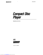 Sony CDP-C900 Operating Instructions Manual