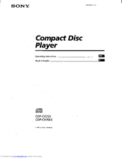 Sony CDP-CX70ES - Es 200 Disc Cd Player Operating Instructions Manual