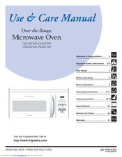 Frigidaire GLMV169FPW - OTR Microwave - 1.6 cu. ft Use & Care Manual