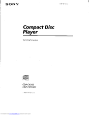 Sony CDP-CX555ES - Es 300 Disc Cd Changer Operating Instructions Manual