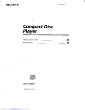 Sony CDP-CX88ES - Es 200 Disc Cd Changer Operating Instructions Manual
