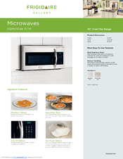Frigidaire Gallery FGMV174K F Specifications