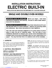 Frigidaire FEB755CESF Installation Instructions Manual