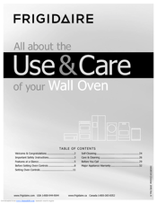 Frigidaire FFEW3025LB Use & Care Manual