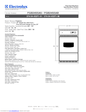 Frigidaire FGB24S5A Specifications