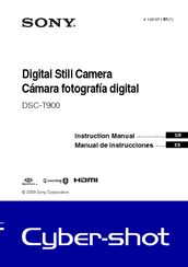 Sony DSC-T900 Cyber-shot® Instruction Manual