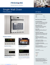Frigidaire Professional FPEW3085K F Specifications