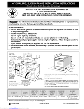 Frigidaire FCS388WECF Installation Instructions Manual