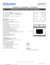 Frigidaire FED367A Specifications