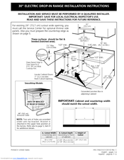 Frigidaire FED365ESC Installation Instructions Manual