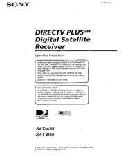 Sony SAT-A55 RM-Y802 Operating Instructions Manual